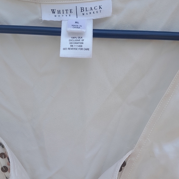 White House Black Market White Sleeveless Blouse/Tunic/Shell Top Size XL - Picture 5 of 8